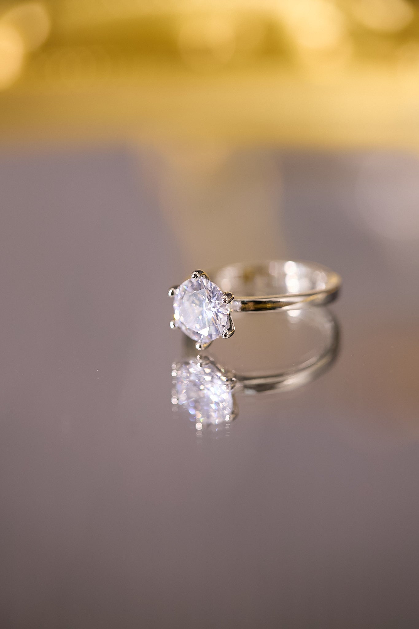 R098-1.5卡六爪莫桑鑽S925開口戒指