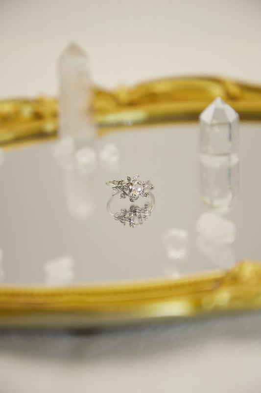 R009-白水晶S925開口戒指