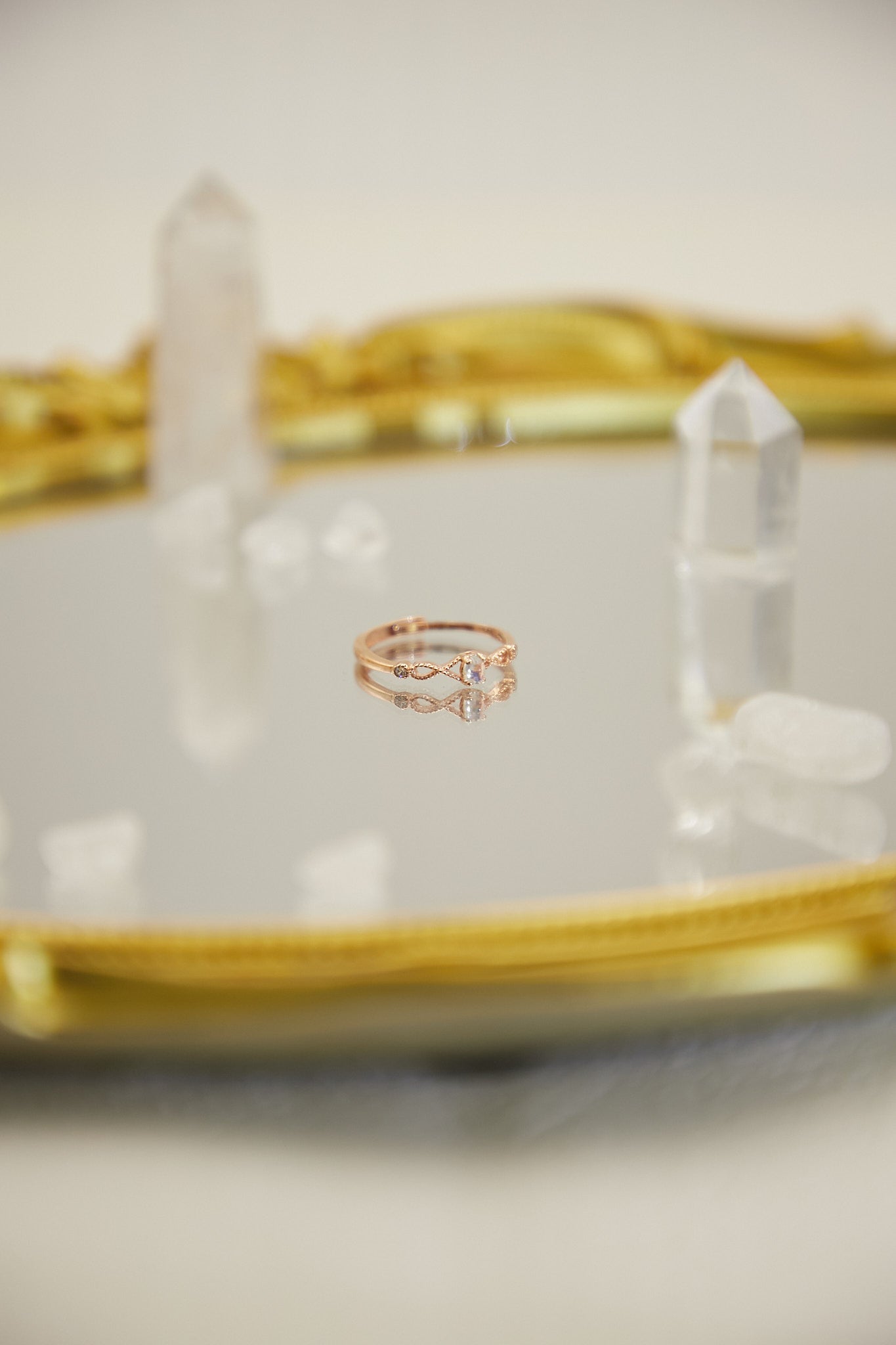 R023- 月亮石S925開口戒指