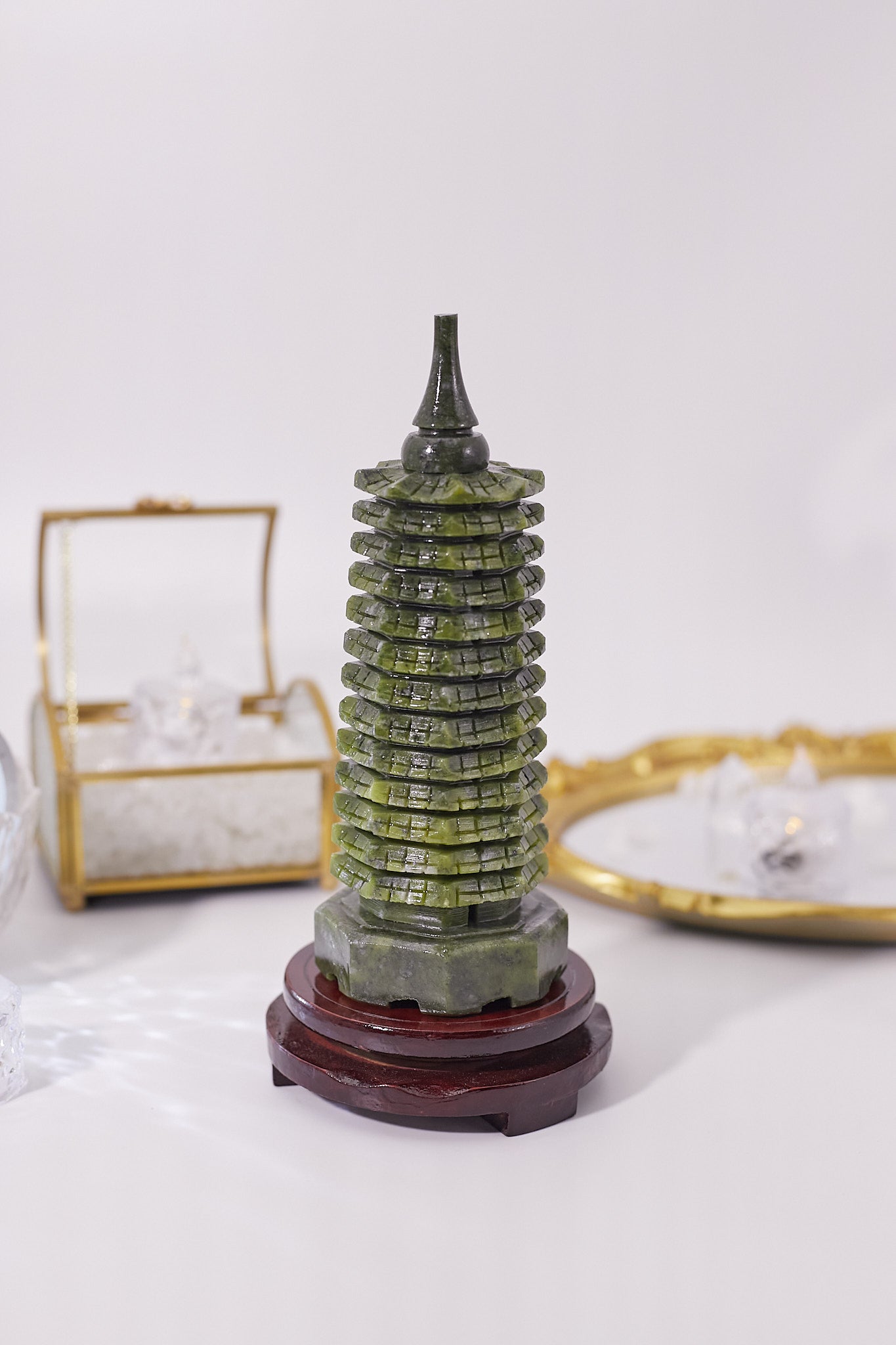 開光玉石文昌塔(十三層)19CM