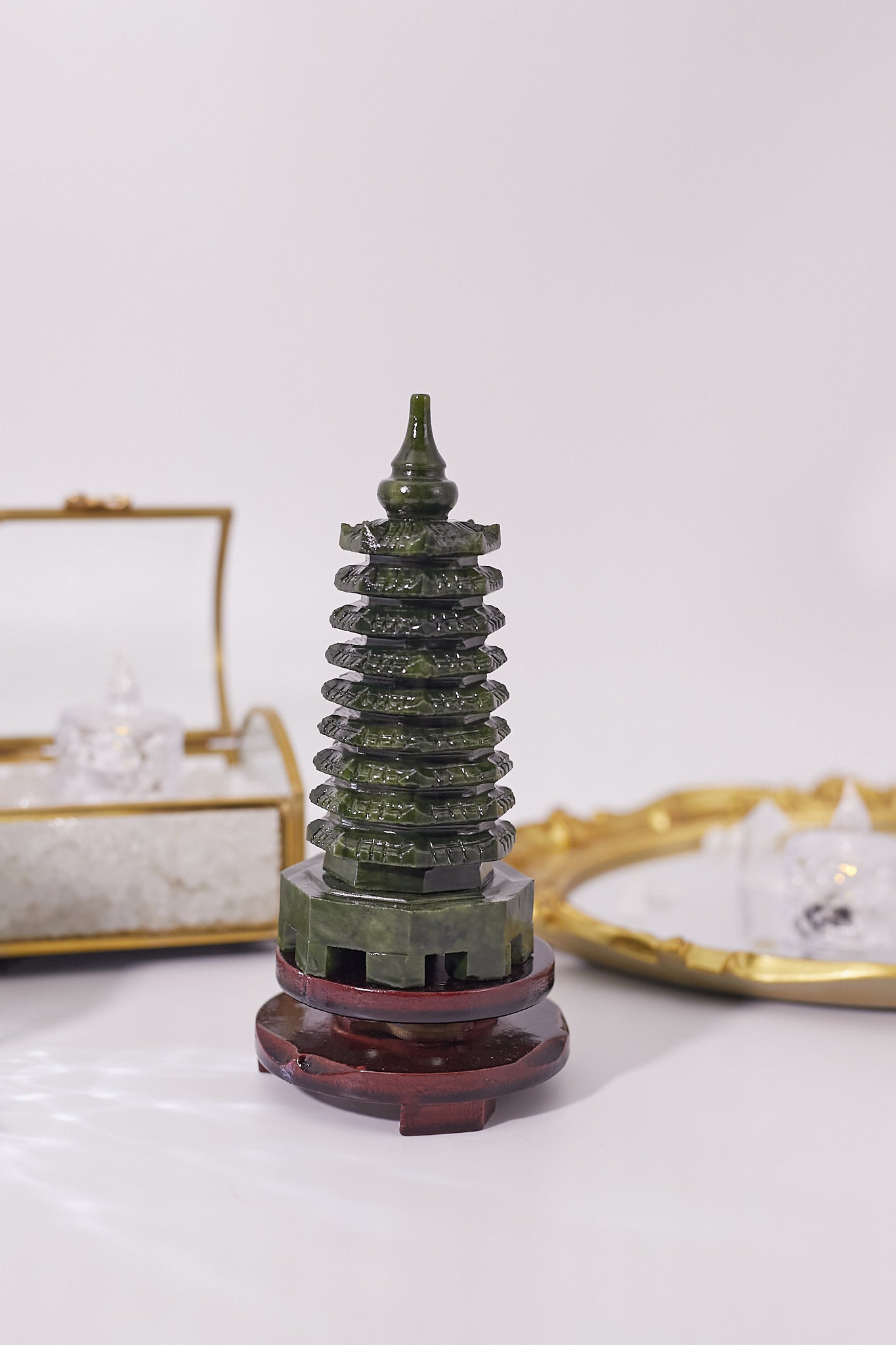 開光玉石文昌塔(九層)15CM