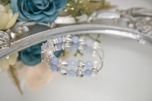 C005-藍玉髓.白水晶.淡水珍珠