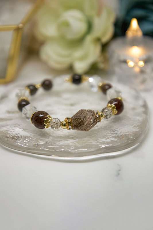 C018-黑金超七・白水晶