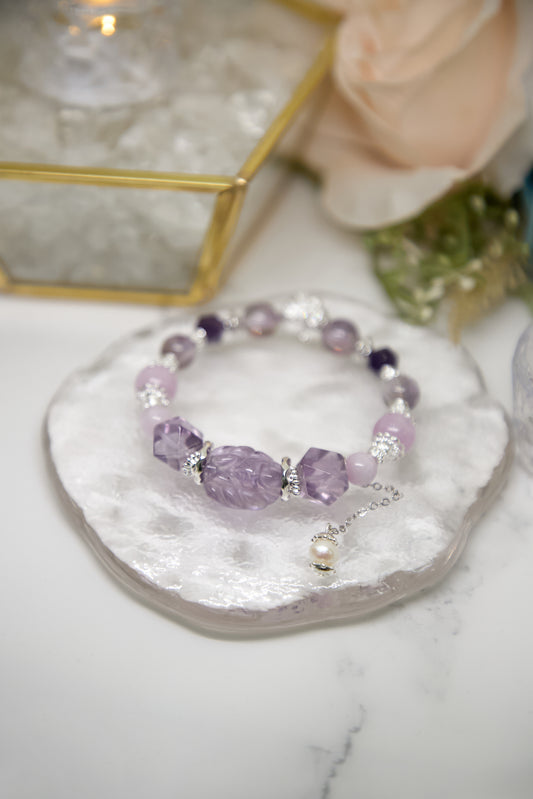 C025-紫晶九尾狐・紫晶・紫鋰輝