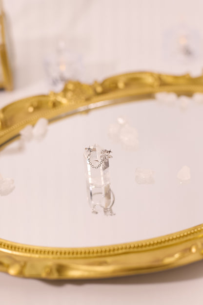 R045-白水晶鏈條S925開口戒指