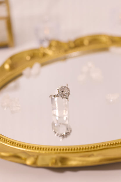 R050-莫桑鑽星形魔法陣S925開口戒指