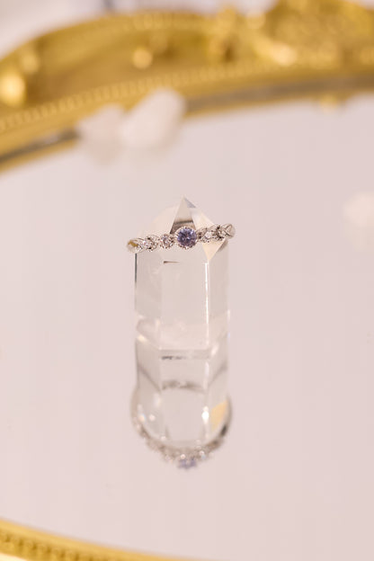 R057-坦桑石鋯石S925開口戒指