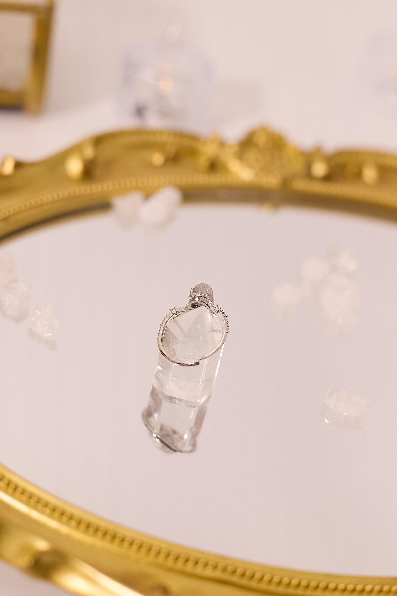 R062-灰月光S925開口戒指