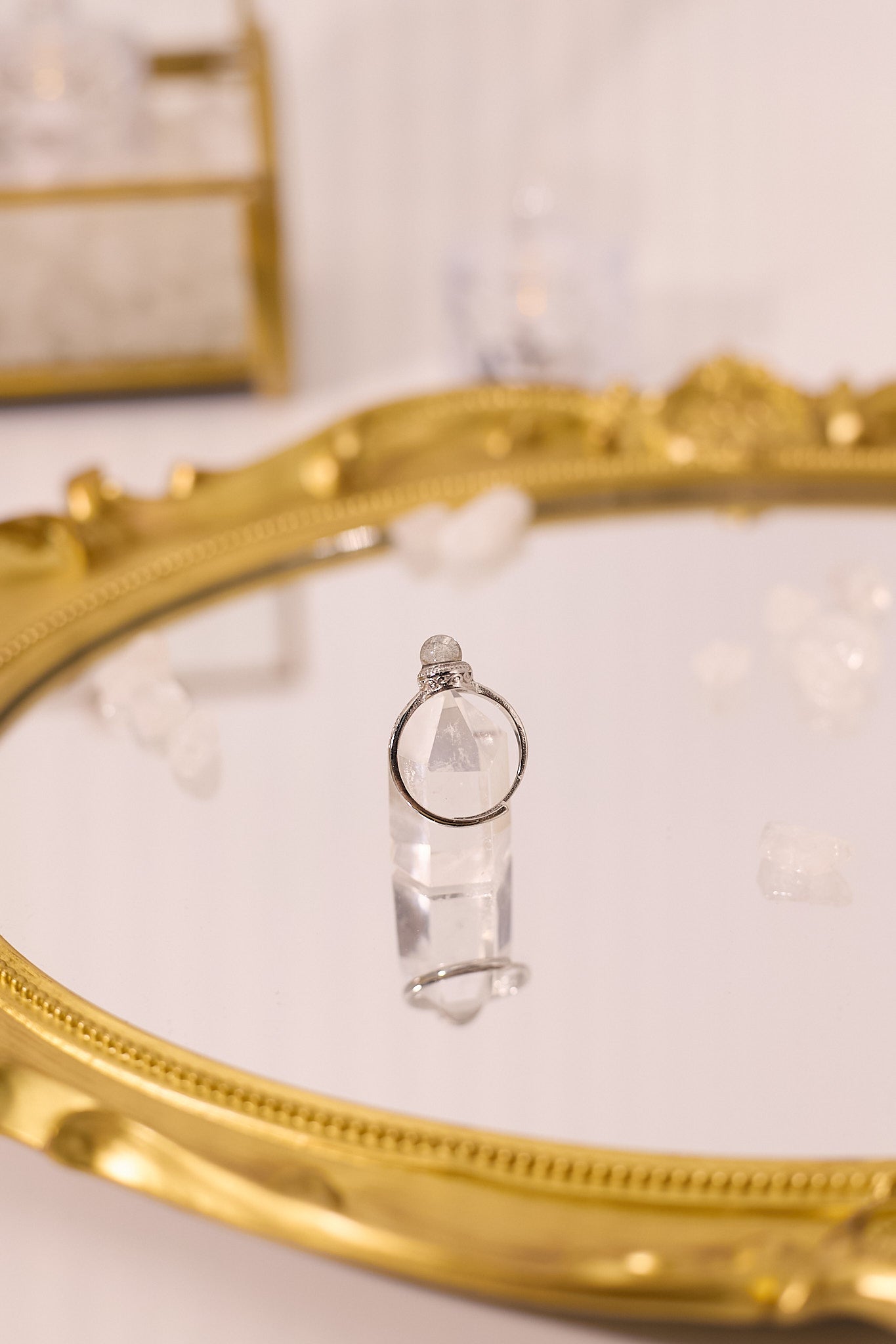 R063-灰月光S925開口戒指