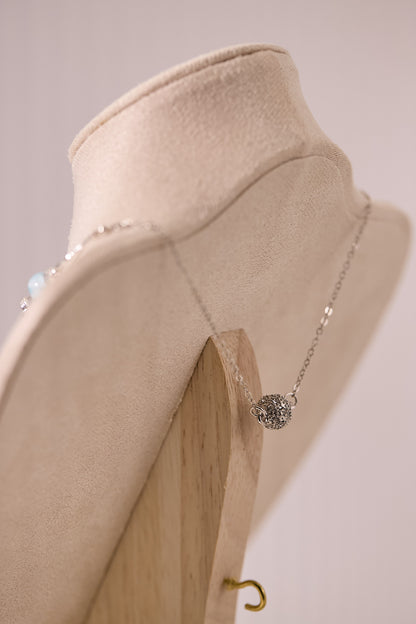 N038-海紋石心形磁吸款頸鏈