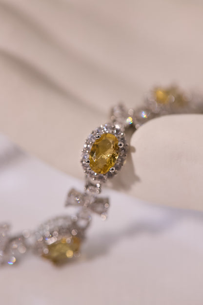 C054-黃晶蛋形手鏈