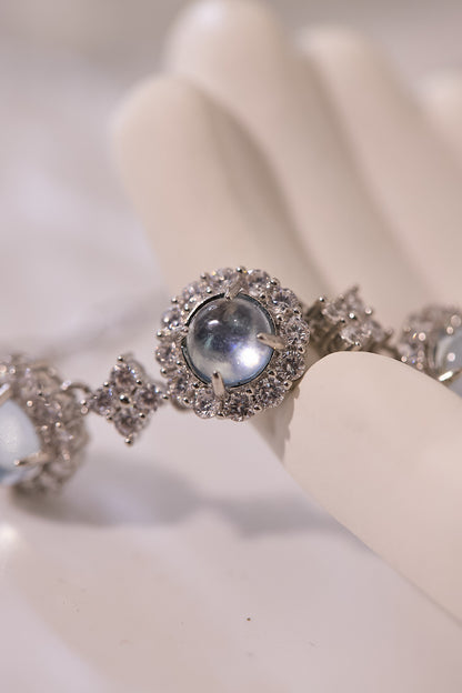 C056-海藍寶圓形手鏈