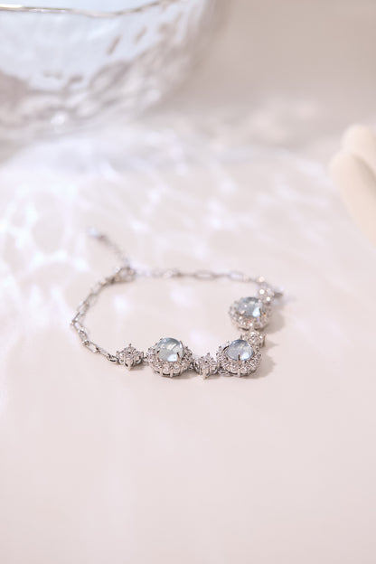 C056-海藍寶圓形手鏈