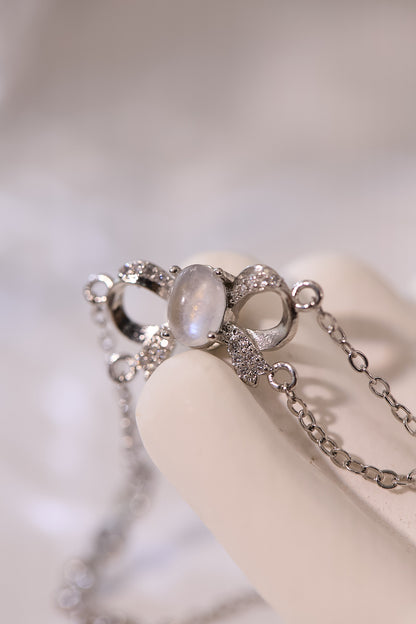 C058-藍月亮蝴蝶結手鏈