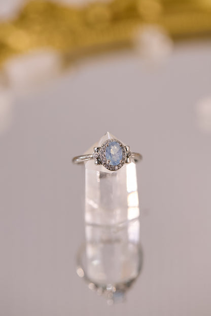 R092-海藍寶S925開口戒指