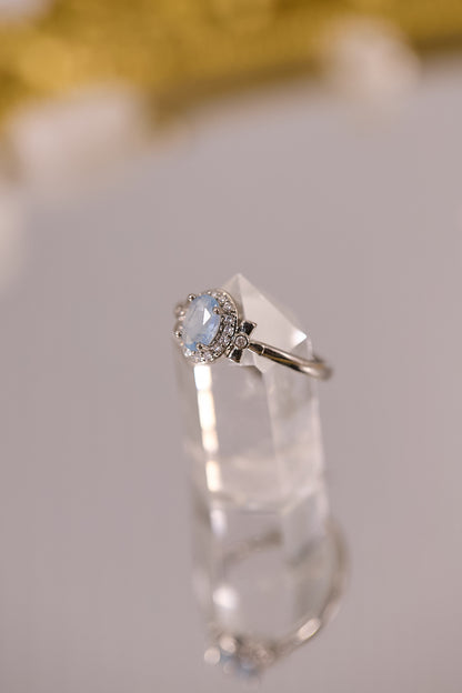 R092-海藍寶S925開口戒指