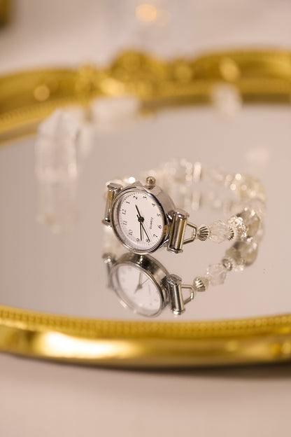 W002-白水晶石英錶