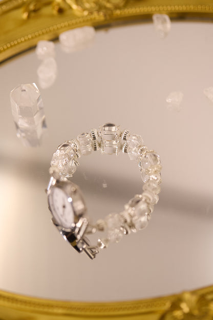 W002-白水晶石英錶