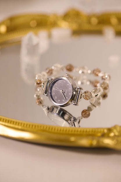 W003-黑金超七石英錶