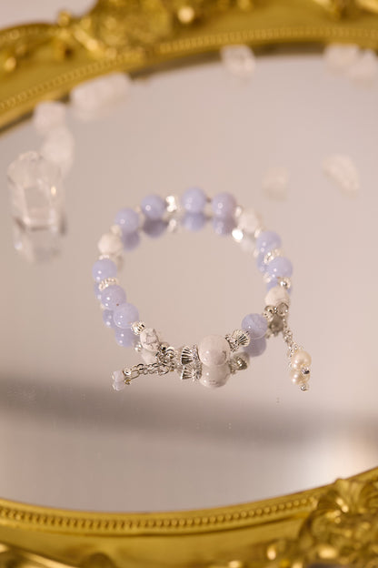 C062-藍紋瑪瑙·白松石