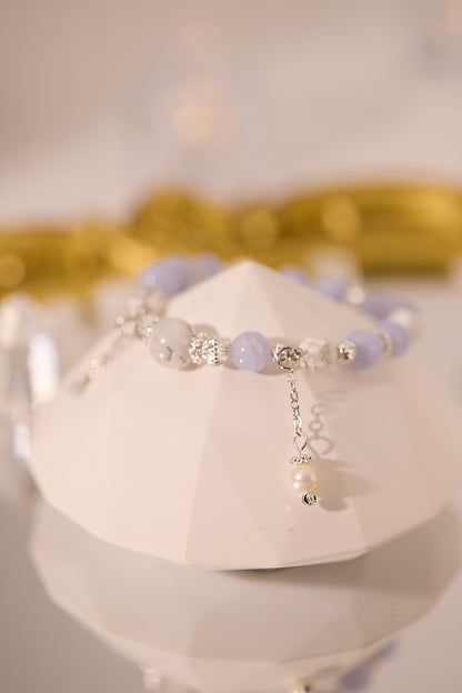 C062-藍紋瑪瑙·白松石