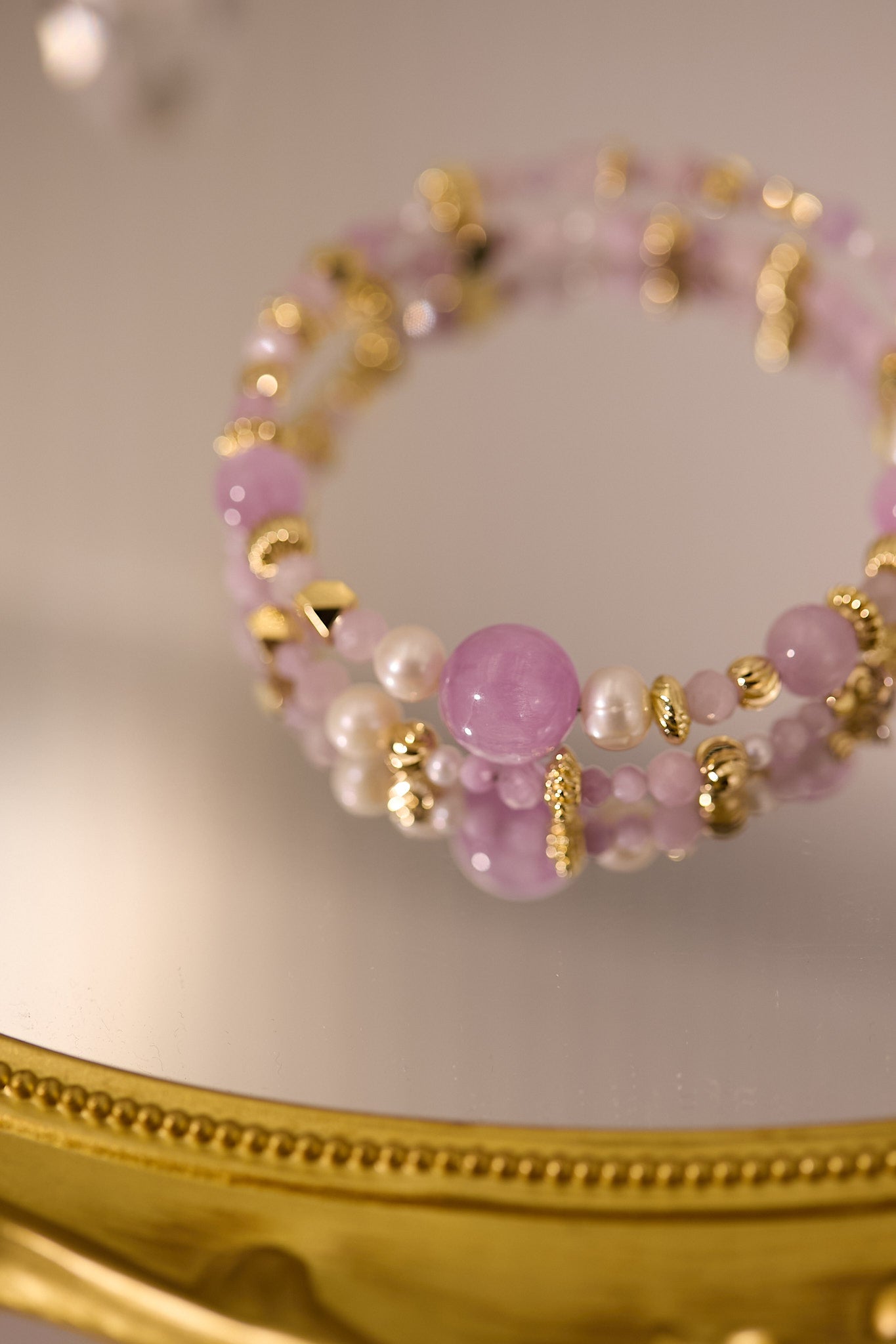 C073-紫鋰輝·淡水珍珠手鈪款