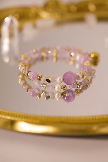 C073-紫鋰輝·淡水珍珠手鈪款