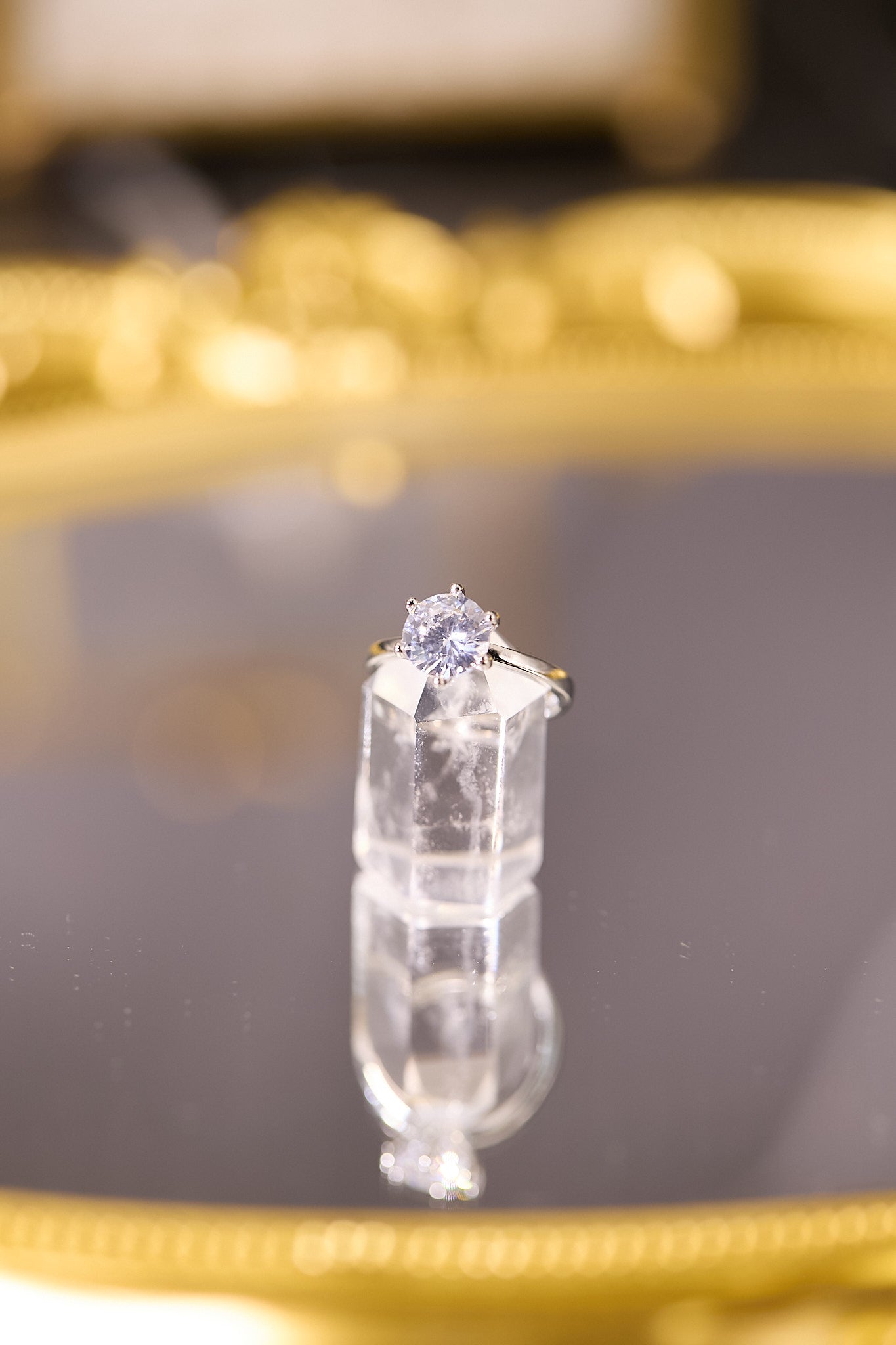 R098-1.5卡六爪莫桑鑽S925開口戒指