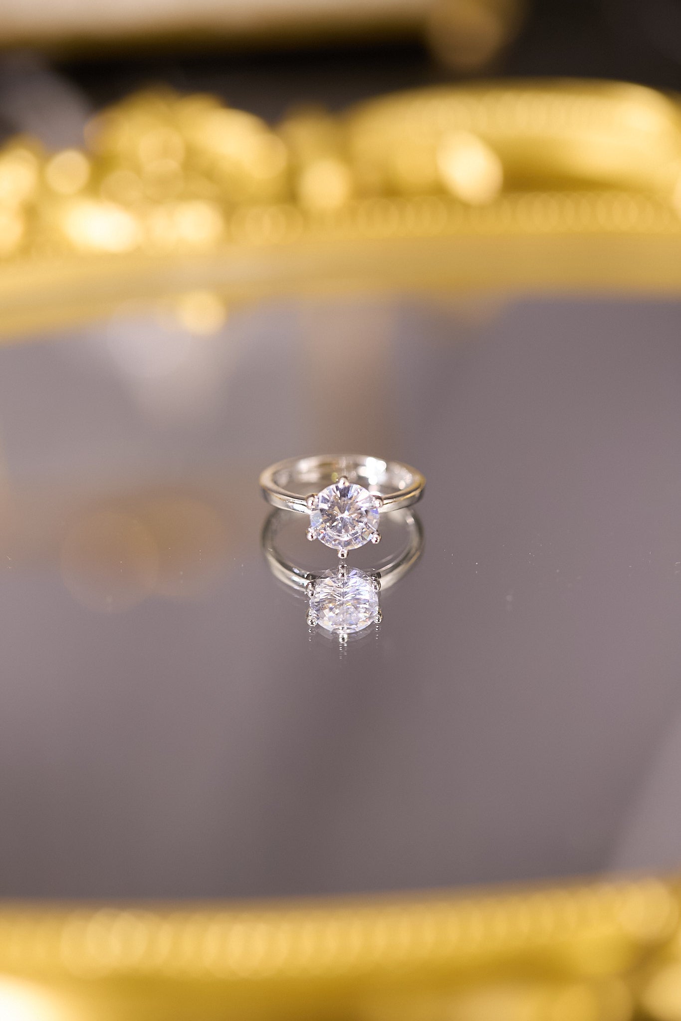 R098-1.5卡六爪莫桑鑽S925開口戒指