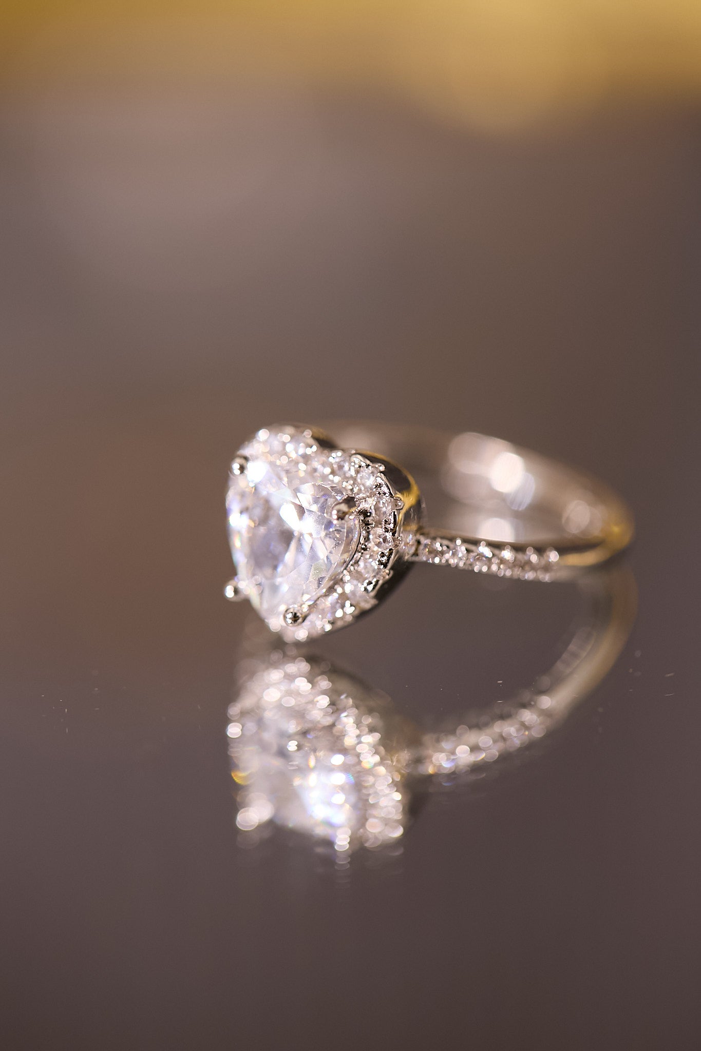 R099-1.5卡心形莫桑鑽S925開口戒指