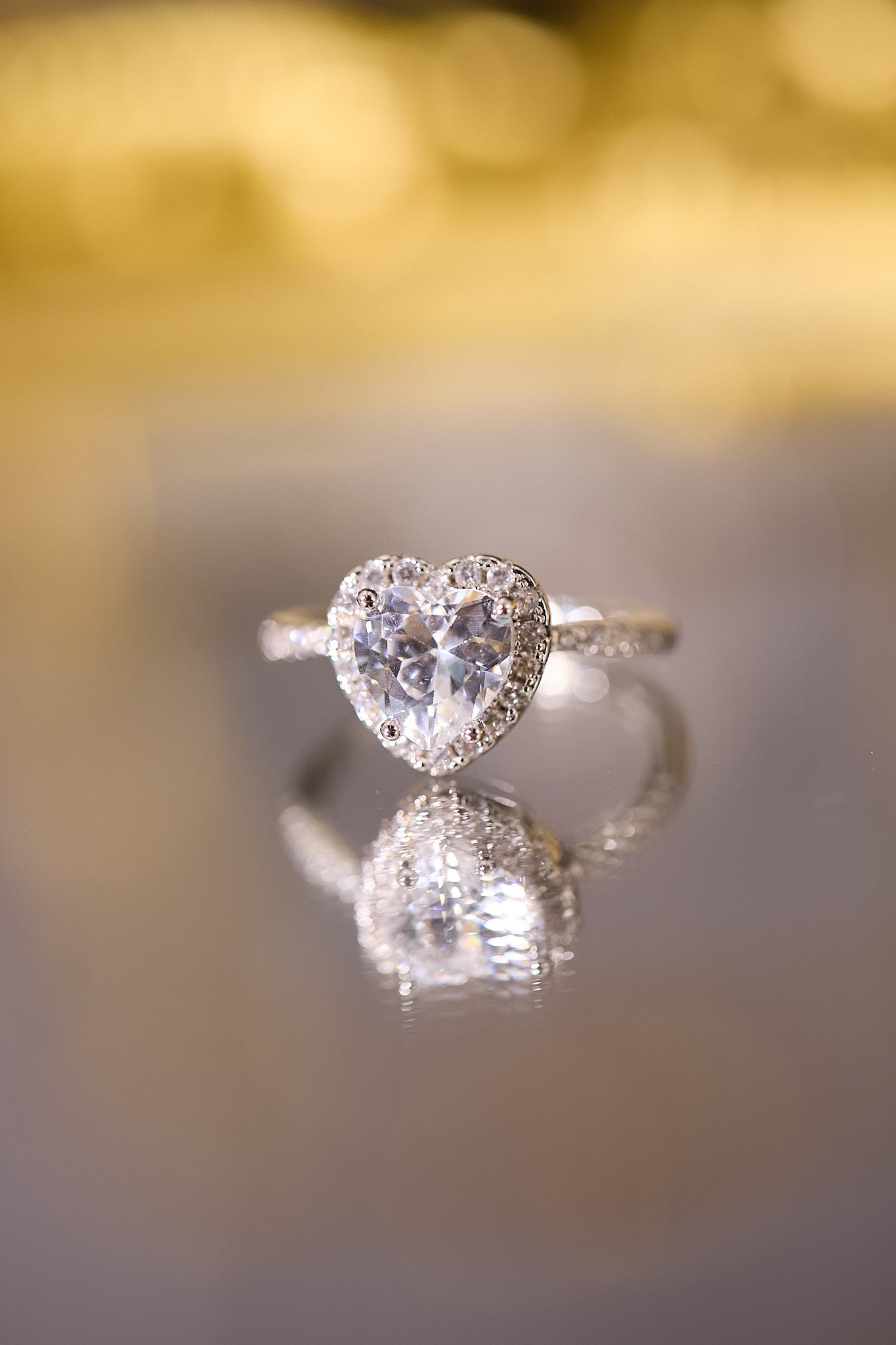 R099-1.5卡心形莫桑鑽S925開口戒指