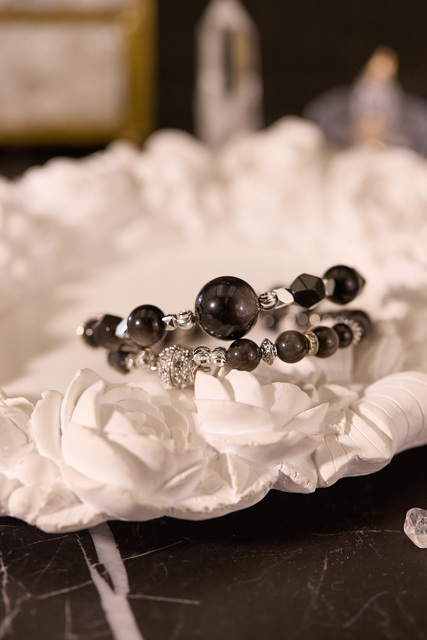 C074-銀曜石手鈪款