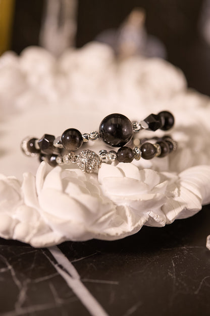 C074-銀曜石手鈪款