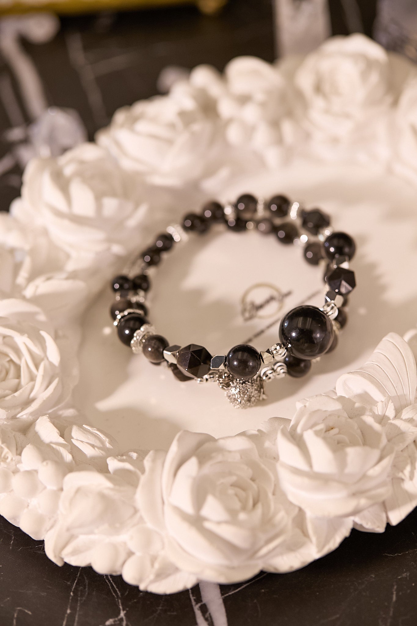 C074-銀曜石手鈪款