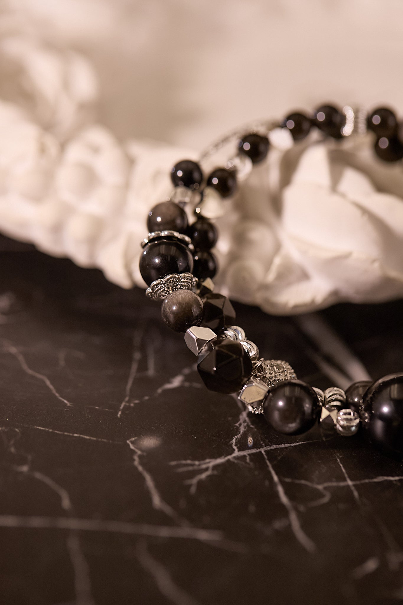 C074-銀曜石手鈪款