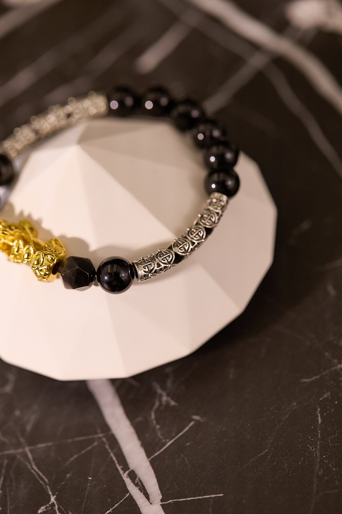 C079-招財貔貅．黑曜石．銀曜石（包括開光）