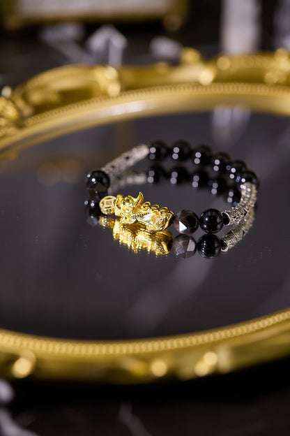 C079-招財貔貅．黑曜石．銀曜石（包括開光）