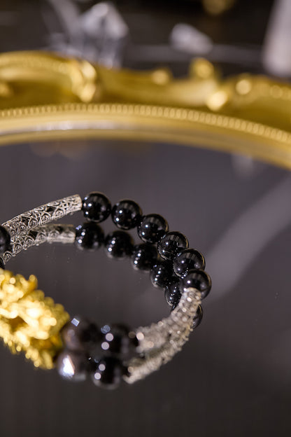 C079-招財貔貅．黑曜石．銀曜石（包括開光）