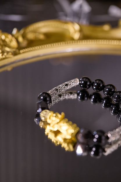 C079-招財貔貅．黑曜石．銀曜石（包括開光）