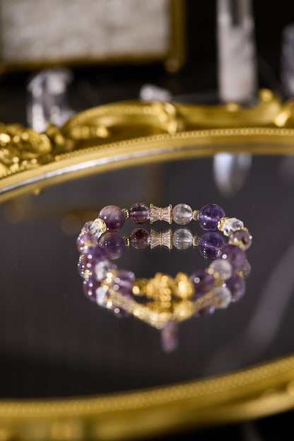 C084-招財貔貅．白水晶．紫幽靈（包括開光）