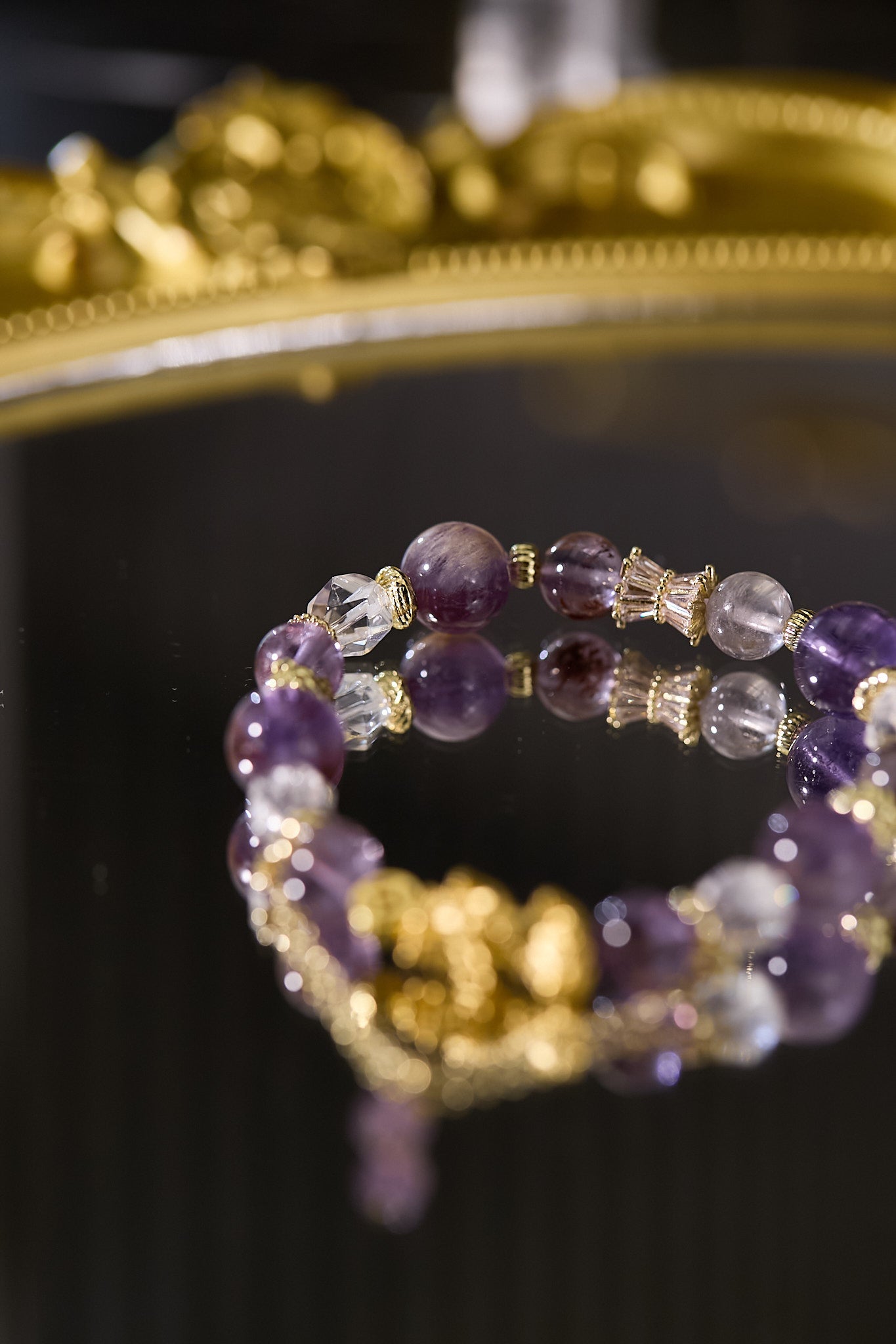 C084-招財貔貅．白水晶．紫幽靈（包括開光）