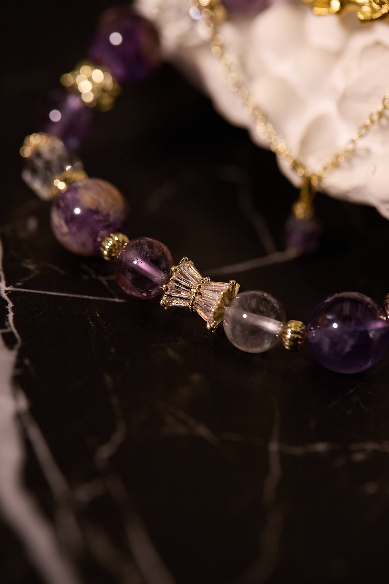 C084-招財貔貅．白水晶．紫幽靈（包括開光）