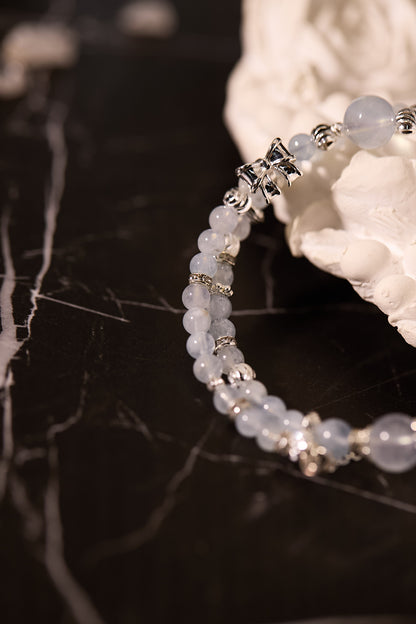 C085-海藍寶雙圈手鈪