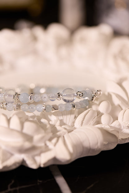 C085-海藍寶雙圈手鈪