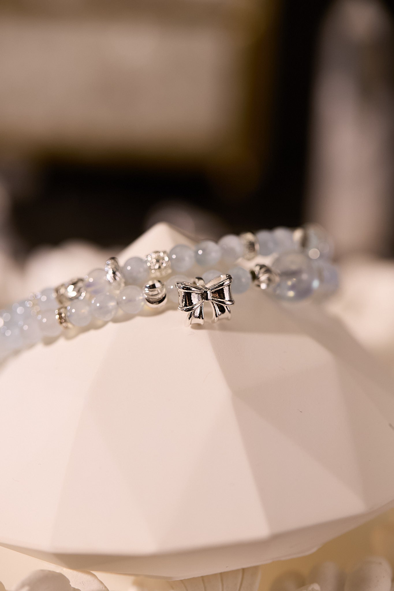 C085-海藍寶雙圈手鈪