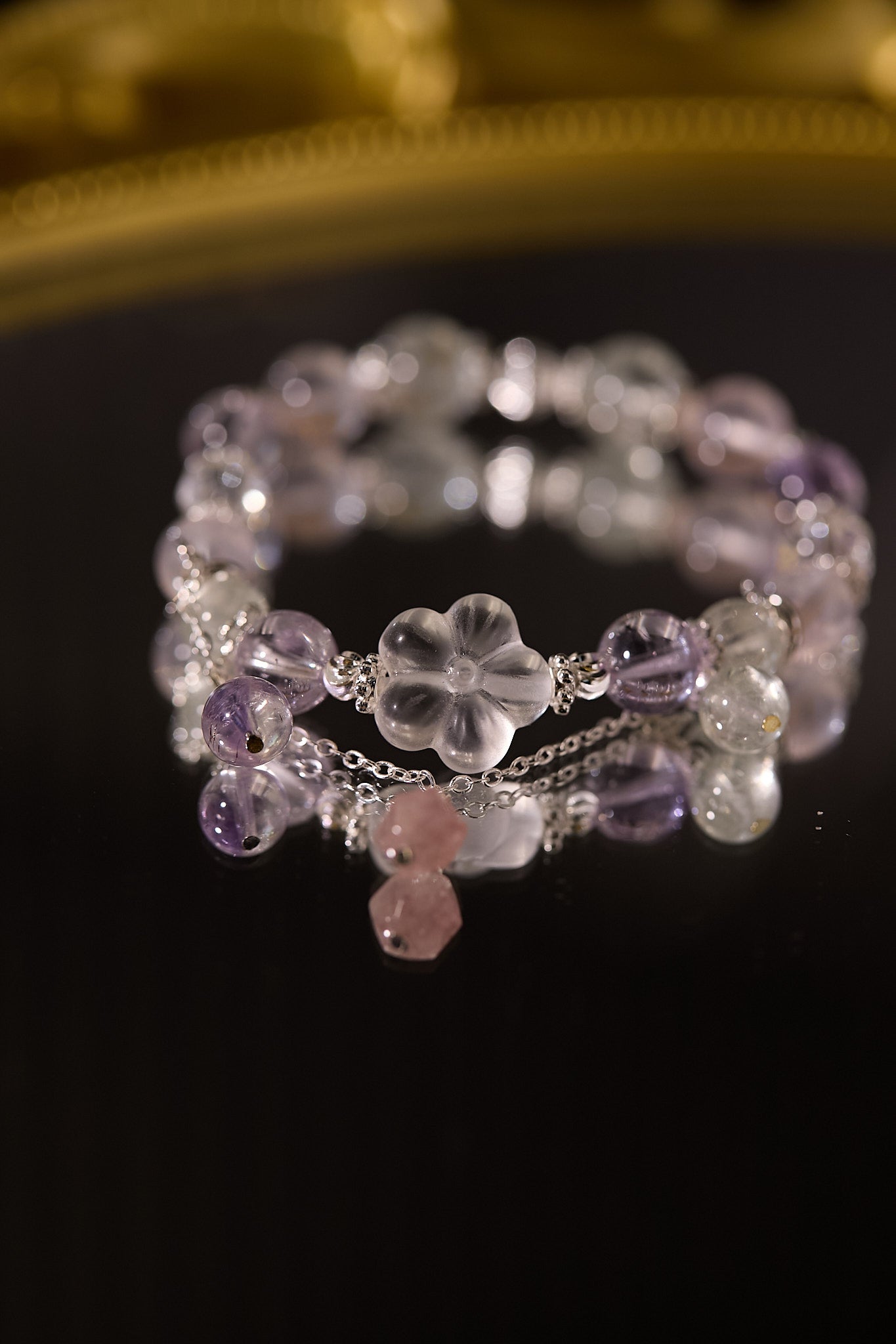 C092-玻利維亞紫晶·白水晶·綠阿賽·粉晶