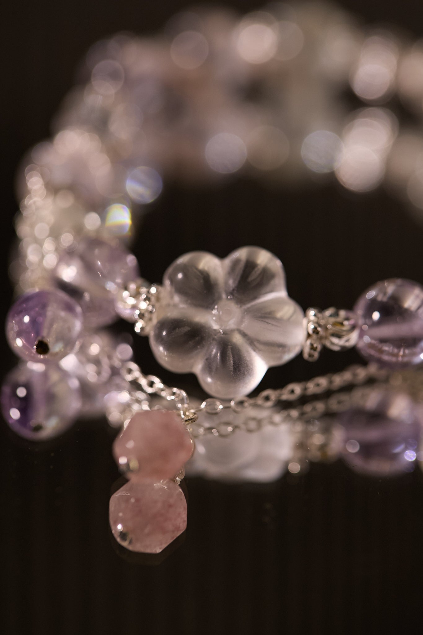 C092-玻利維亞紫晶·白水晶·綠阿賽·粉晶