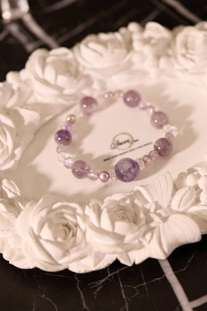 C095-紫兔毛·淡水珍珠·白水晶