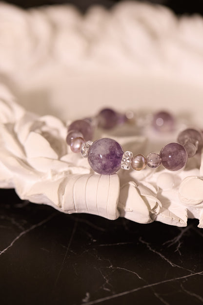 C095-紫兔毛·淡水珍珠·白水晶