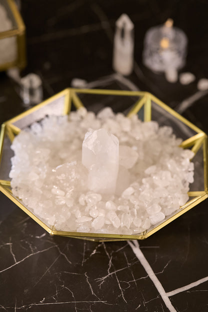 聚寶盤白水晶消磁套裝（小）